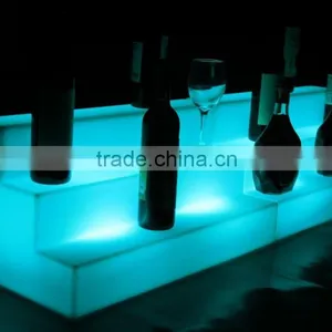 PE Plastic Led Warehouse Bar Display/ Stair Stackable Wine Racks thumbnail-1