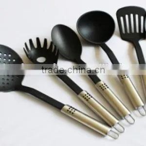 2016 Hot Sell Nylon Cooking Utensil With Stainless Steel Handle thumbnail-1