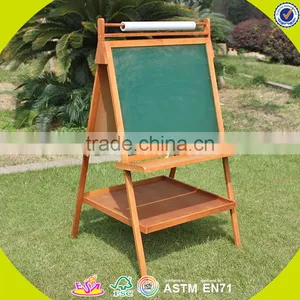 2017 Wholesale Kids Wooden Double Sided Ease Portable Children Wooden Double Sided Easel Best Wood Double Sided Easel W12B104 thumbnail-2