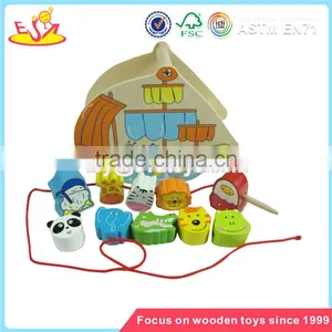 Оптовая DIY-игрушка из красивых больших деревянных бусин, забавная деревянная игрушка на нитке с большими бусинами для детей W11E007 thumbnail-6