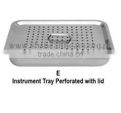 Instrument Tray With Perforated Lid and Bottom thumbnail-1