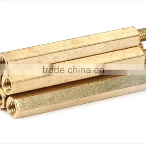 High Quality M3 Single End Hexagonal Copper Column Hex Column Stud 4-60mm + Threaded 6mm thumbnail-2