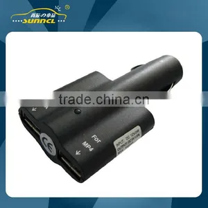 Dual USB Adapter Car Charger Plug With CE RosH Certification for Apple and Android Devices thumbnail-1