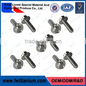 Gr2/Gr5 Titanio Hex Flange Bolt With Holes by LIUWEI thumbnail-1