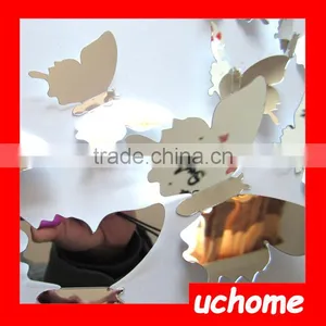UCHOME Wall Art Mirror Sticker High Quality Butterfly Mirror Decorative Wall Sticker thumbnail-1