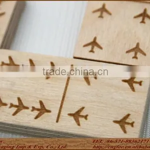 Personalized Wooden Domino Game With Aircraft Theme Wooden Box thumbnail-3