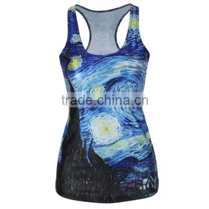Summer Running Vest All Over Digital Printing Tshirt thumbnail-1