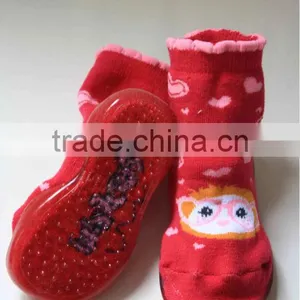 Custom Cotton Rubber Sole Baby Shoe Socks thumbnail-1
