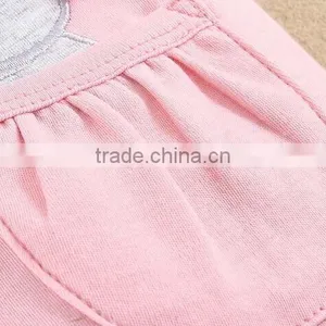MOM AND BAB Cute Baby Gilrs Clothing Pink Baby Romper Embroidery Baby Bodysuit Pink thumbnail-3