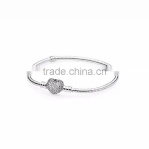 Silver Plated Designer CZ Solitaire Heart Pendant thumbnail-1