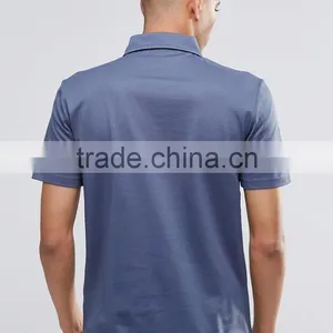 MGOO OEM Factory Casual Summer Plain Side Split 180g 100% Cotton Short Sleeve Mens POLO Shirt With Chest Pocket thumbnail-2