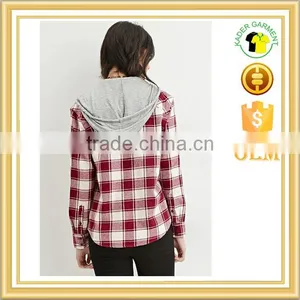 Wholesale Plaid Flannel Shirt Ladies Shirt With Hat Custom Scotland Flannel Shirt thumbnail-1