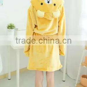 Adult Summer Rilakkuma Flannel Animal Bathrobe Animal Sleepwear Robe thumbnail-2