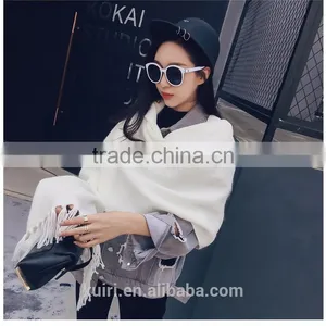 2016 Winter Cashmere Scarf Brand Men Scarves Wool Warm Shawls Cotton Designer Tassel Women Wraps thumbnail-4