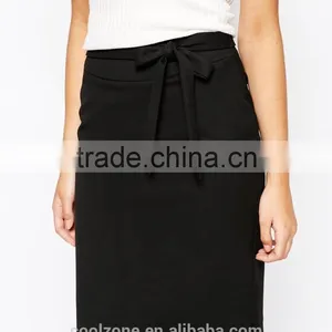 Fashion Ladies Office Uniform Design Tie Waist Pencil Skirt thumbnail-3
