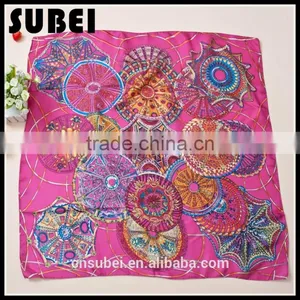 Customized Print Silk Scarf For Women thumbnail-2