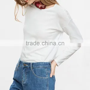 Guangzhou Long Sleve 100% Cotton Fabric t Shirt thumbnail-1