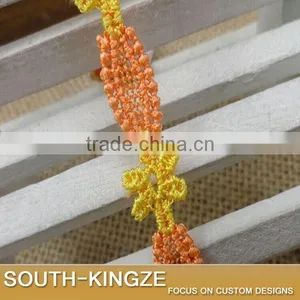 Water Soluble Sewing Guipure Embroidered Flower Scalloped Venice Lace Trim Ribbon Applique Polyester Trimming Fabric thumbnail-5