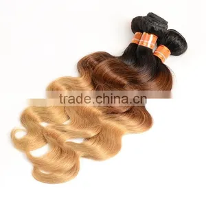 China Wholesale Price 100% Human Ombre Hair Braiding Hair,1B/4/27 3 Tone Color Ombre Hair thumbnail-5