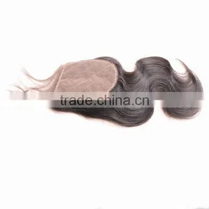 Free Parting Human Hair Closure Piece Hot Sale Top Quality Cheap Silk Base Closure With Baby Hair thumbnail-2