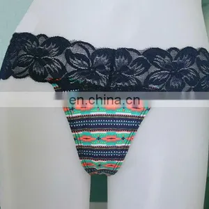 Ladies Hot Sell Ladies' Sexy Fancy Panty Thong Lace Waist Thong thumbnail-1