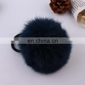 Factory Supply Hand Made Girl Women Fashion Rabbit Fur Pompon Hairband thumbnail-3