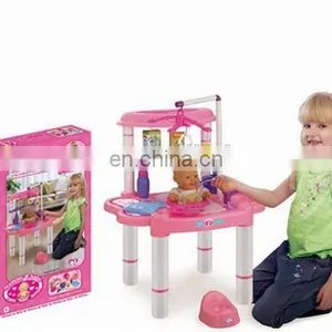 Kids Music Rocking Bed Toy/ Toys Bed Set With Doll thumbnail-3