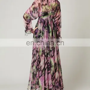 CHEFON Floral Print Elegant Chiffon Design Evening Dresses Sale thumbnail-2