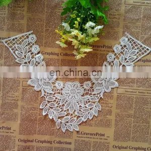 2017 Latest Custom Embroidery Neck Design Lace Collar for Wedding Dresses thumbnail-2
