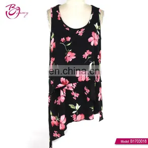 Black Sleeveless Casual Fashion Design Lady Elegant Maxi Blouse thumbnail-1