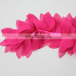 Assorted Colours Flower Petals Shabby Leaves Leaf 3D Fabric Craft Sewing Mesh Trim thumbnail-2
