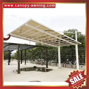 Outdoor Villa Sunshade Rain Aluminium Aluminum Alloy Metal PC Polycarbonate Parking Carport Car Port Shelter Canopy Awning Cover thumbnail-1