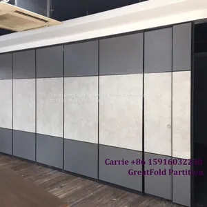 Manufacturer Movable Folding Glass Wood Partition Design for Restaurant thumbnail-5
