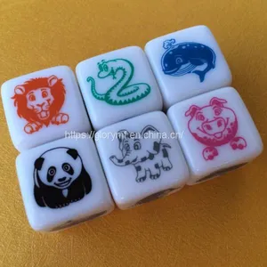 Wholease Heat Printing 16mm Plastic Acrylic Dice/board Game Dice thumbnail-3