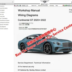 Bentley Bentayga FlyingSpur Continental Mulsanne Workshop Service Manual Wiring Diagram thumbnail-1