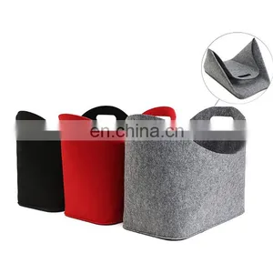 Foldable Car Storage Bag Folding Felt Storage Baskets Firewood Holder Fire Side Bin thumbnail-1