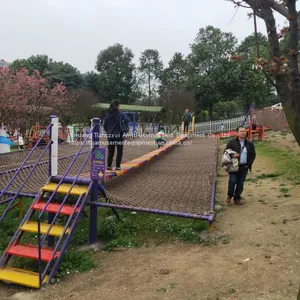 Outdoor Playground Adventure Park Rope Walking Bridge Kids Climbing Net Simple Suspension Bridge thumbnail-1