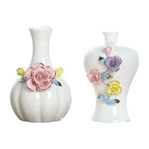 Nordic Gild Hand Made Creative Fashion Large White Ceramic Flower Vase For Shopping Mall Decor thumbnail-5