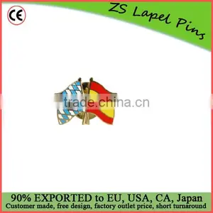 Free Artwork Design Custom Logo 22 mm Bavaria Spain Friendship Flag Pin Badge thumbnail-1