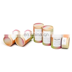 Bio Friendly Packaging for Fragrance Bottle Customized Telescopic Paper Tube With Rolled Edge Round Cardboard Tube Packaging thumbnail-1