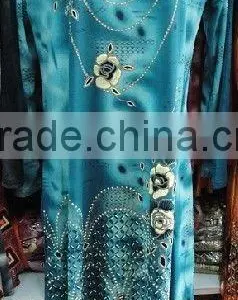 C032 Fashion Embroid Muslim Abaya thumbnail-1