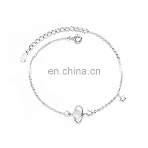 New Arrival Hot Sale Wholesale 925 Sterling Silver Custom Charm Bracelet Women thumbnail-1