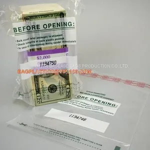 Security Plastic Bag With Adhesive Tape for Cash, Plastic Money Bag, Security Money Cash Bag For Airport/Bank and Police thumbnail-2