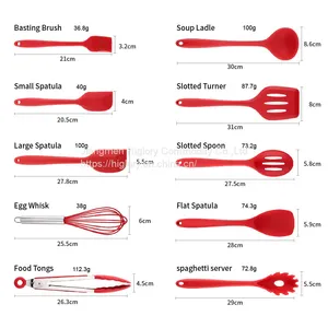 Factory Wholesale Silicone Kitchen Utensil Set Cooking Tools Silicone Kitchen Accessories thumbnail-4