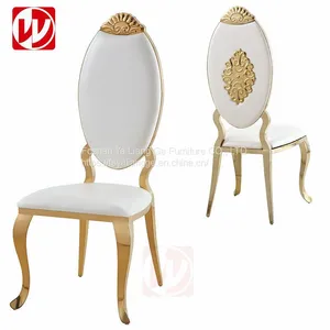 Modern Design Hotel Restaurant Banquet Furniture Gold Stainless Steel Kitchen Dining Room Chairs thumbnail-3