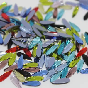 Rain Drop Hotfix Rhinestones in Flat Back Shaped Crystal Stones thumbnail-2