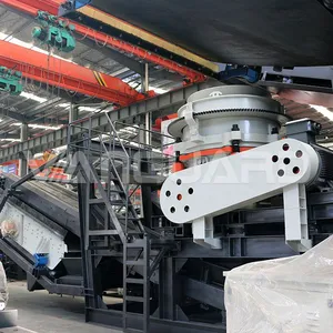 Factory Price Mobile Cone Crusher Aggregate Stone Rock Lime Crushing Plant thumbnail-4