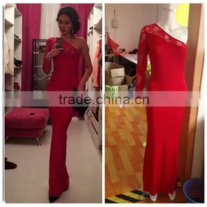 Ladie Fashion Dress Long Sleeve Evening Dress Sexy Free Prom Dress thumbnail-2