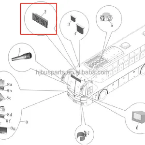 Original Bus Parts ZK6128H Door Lock Accessories 5940-01141 Square Passenger Door Lock for Bus thumbnail-3