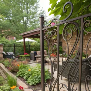 Customizable Wrought Iron Garden Fence Panels for Commercial Use thumbnail-4